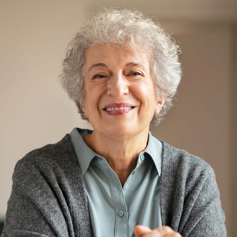 old happy grandmother